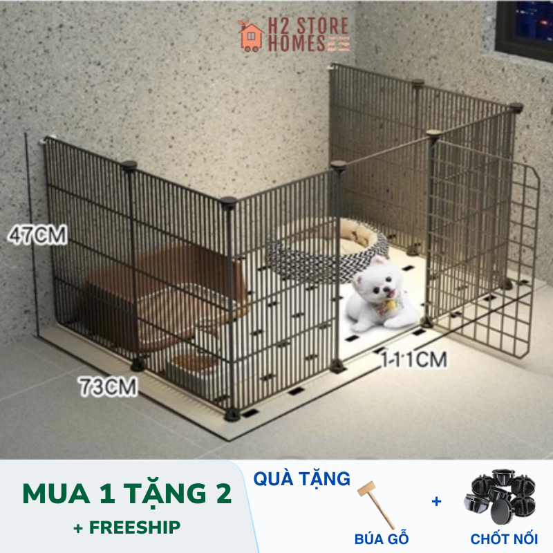 Chuồng quây chó mèo combo 10 tấm lưới 35x45cm tặng chốt gắn - H2 Store