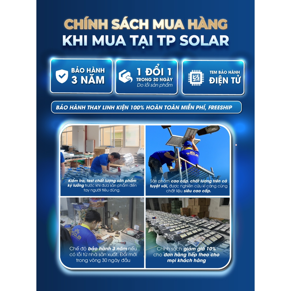 Ảnh Đèn Pha Năng Lượng Mặt Trời TP SOLAR Siêu Sáng Bản Nâng Cấp 200W,300W,600W Vỏ Nhôm Đúc, Chống Nước IP68 - Bảo Hành 3 Năm 4