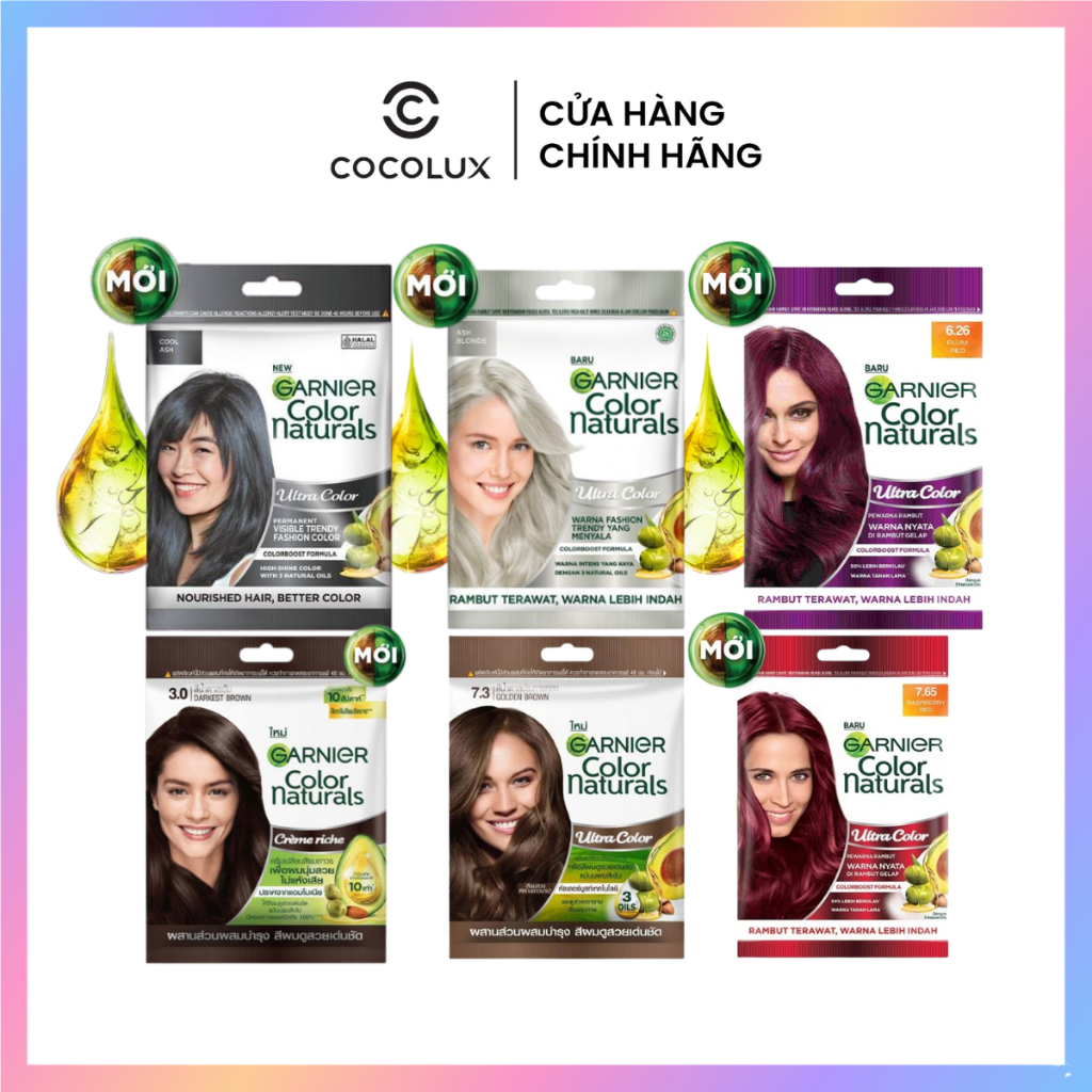 Ảnh Kem Nhuộm Tóc Garnier Color Naturals Creme Riche & Ultra Color Chuẩn Màu 1
