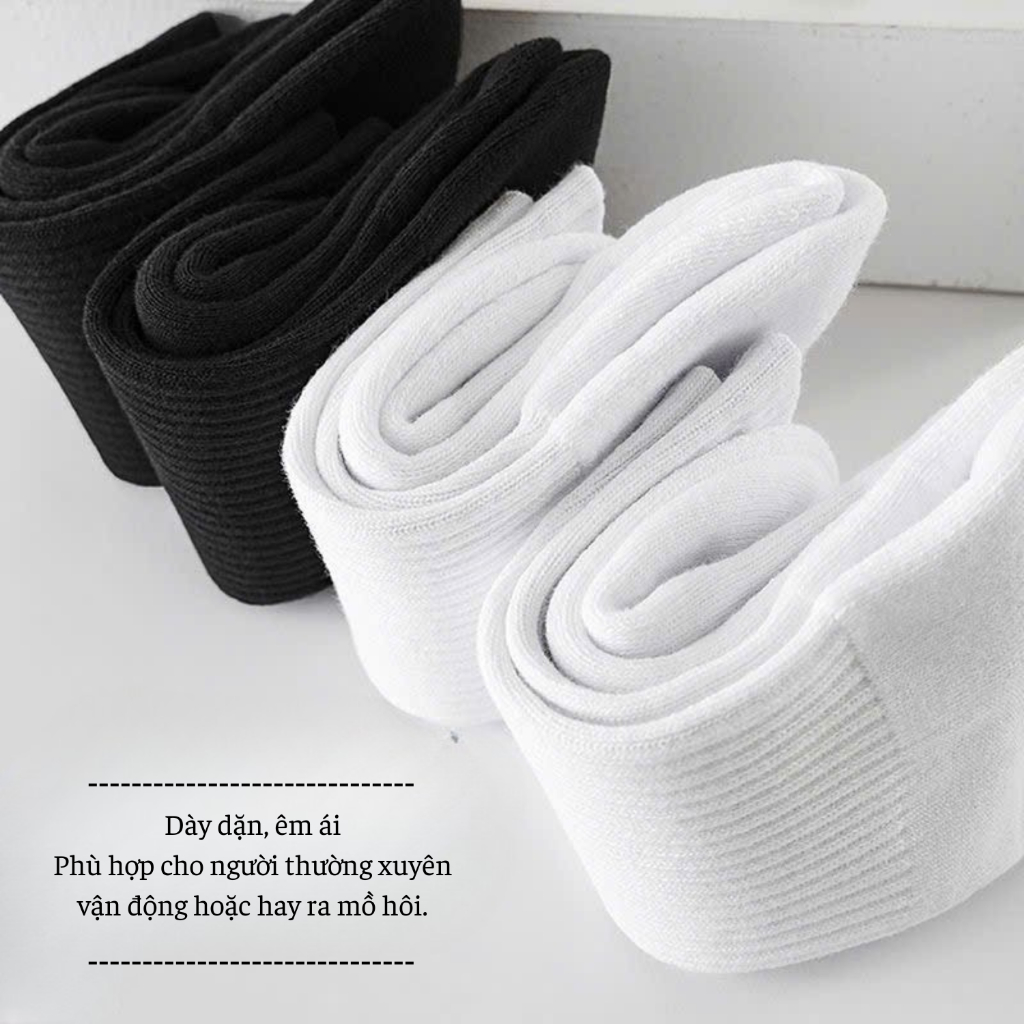 Tất vớ thể thao nam cổ cao cổ trung dày dặn thấm hút mồ hôi tốt, êm ái thoáng khí giảm mùi hôi - Ekiu Shop