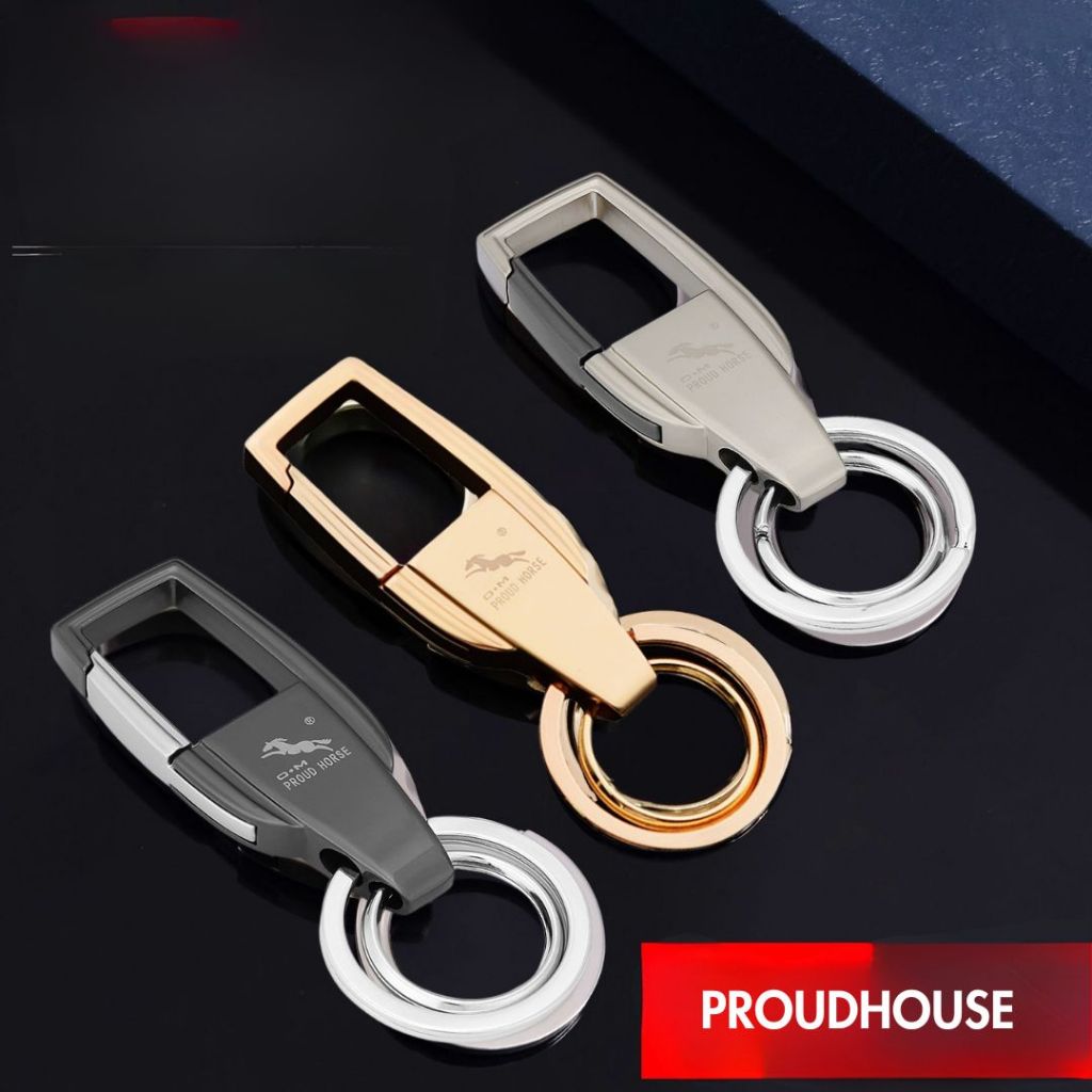 Móc Treo Chìa Khóa Proud Horse Cao cấp không rỉ + Combo Bọc Chìa Khóa Xe Máy HonDa