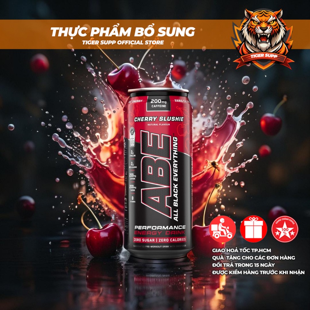 ABE Pre-workout Nước Uống Tăng Cường Năng Lượng, Nước Tăng Lực (1 Lon)