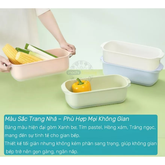 Bộ Thau rổ CHỮ NHẬT YoKo Inochi Sự Lựa Chọn Hoàn Hảo Cho Không Gian Bếp Hiện Đại