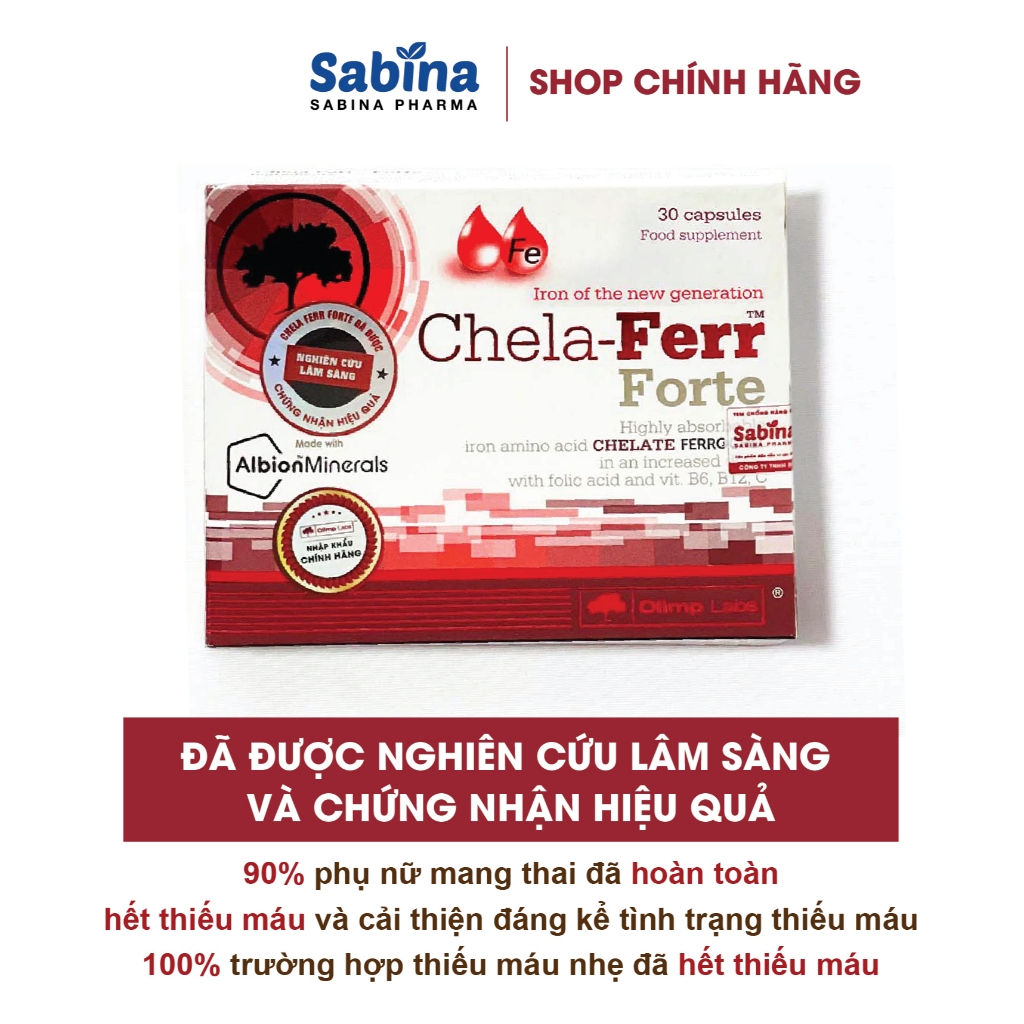 Ảnh 4h Chela-Ferr Forte dạng sắt chelate Albion ® 11.4g (Olimp Labs).Thực phẩm bảo vệ sức khỏe hỗ trợ bổ sung sắt cho mẹ bầu 4