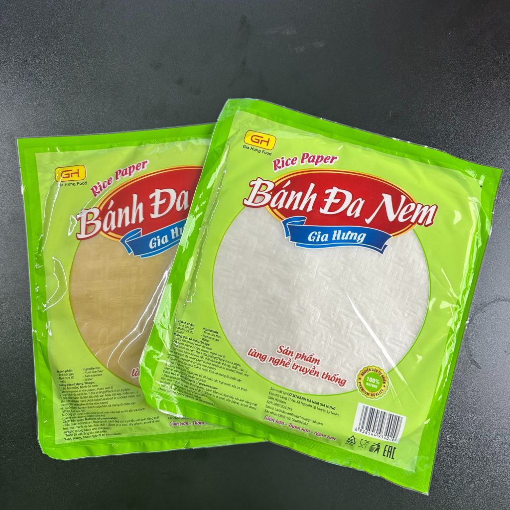 Bánh Đa Nem Gia Hưng túi 20 lá - COMBO Bánh Tráng Cuốn Nem Rán, Giòn Hơn, Ngon Hơn