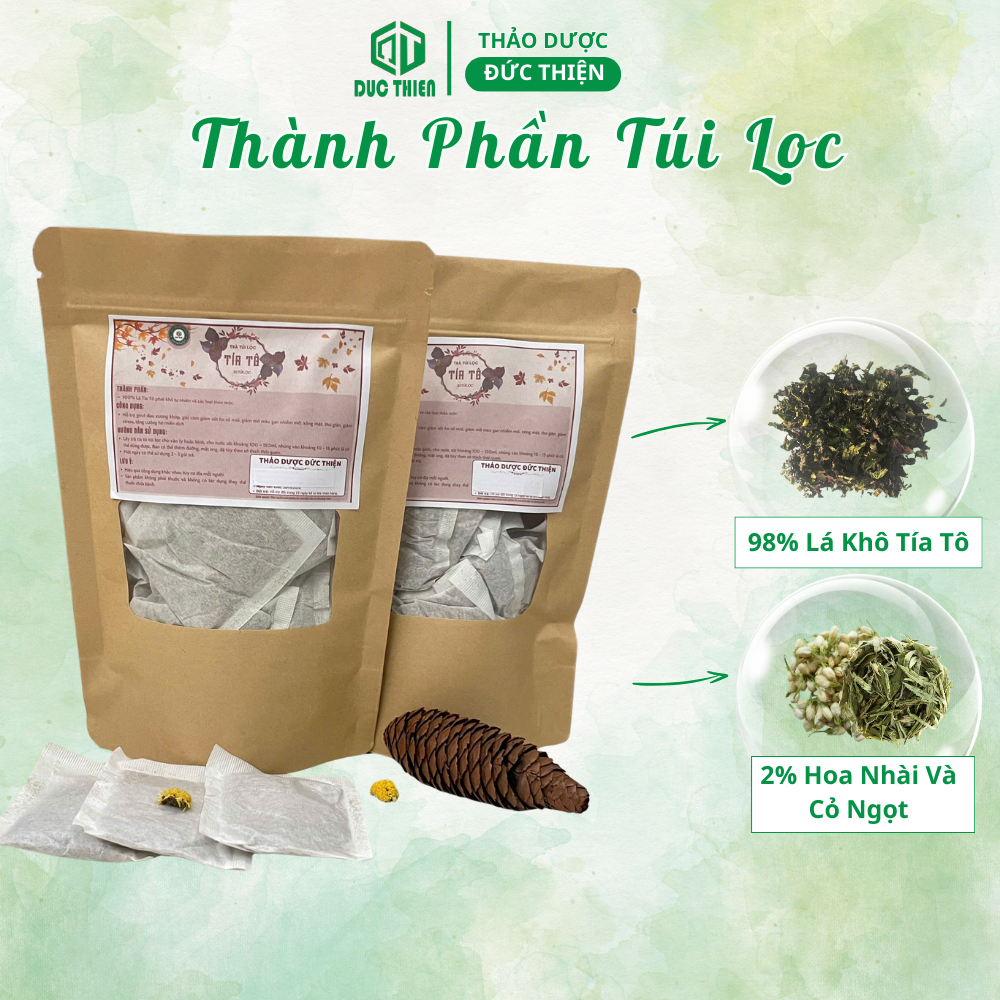 Trà Tía Tô Túi Lọc Đức Thiện (30 Gói) - Hỗ Trợ Gout, Đau Nhức Xương Khớp, Giải Cảm, Căng Thẳng