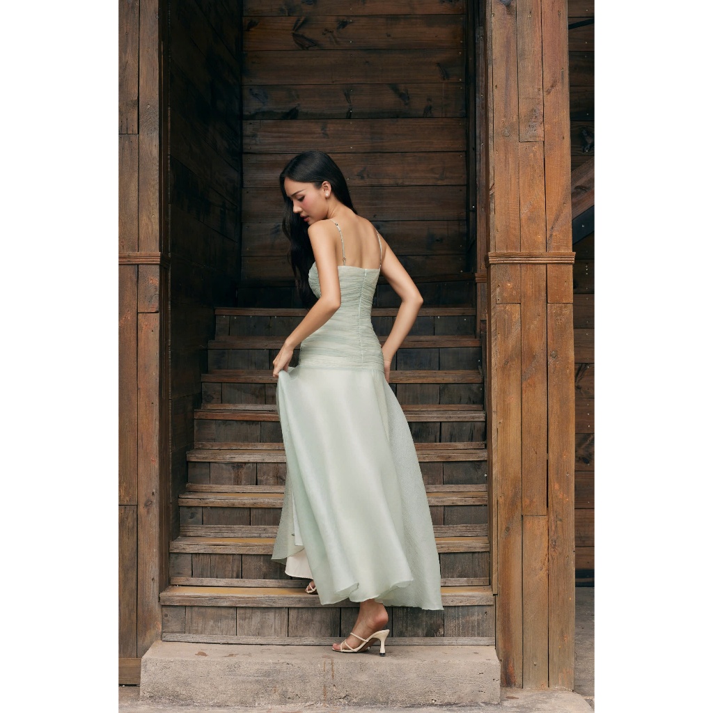 Ảnh Đầm Nữ Maxi Ôm Body Hai Dây Nhún Eo Dáng Xòe Tôn Dáng - OTANI DRESS - GOÛT DE JUN 3
