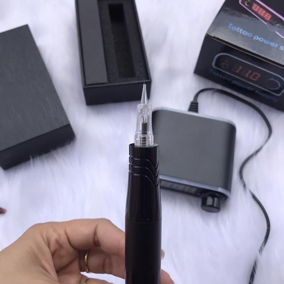 Máy Pen phun xăm môi mini 5.0 2 đầu xăm hình,Dùng được 4 loại kim Pearl Charmant Pen Cấy Phấn_P08