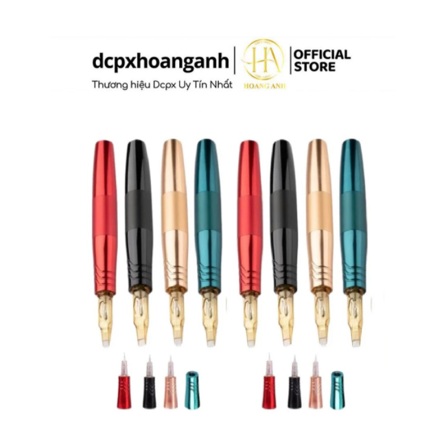 Máy Pen phun xăm môi mini 5.0 2 đầu xăm hình,Dùng được 4 loại kim Pearl Charmant Pen Cấy Phấn_P08