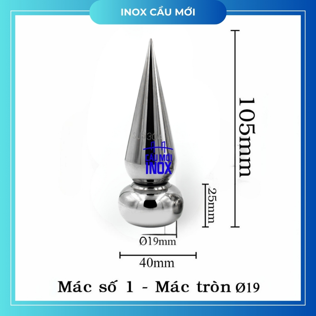 Mũi giáo inox 304 chống trộm, chông trang trí cửa cổng, hoa văn inox bền đẹp, sắc nét, cao cấp