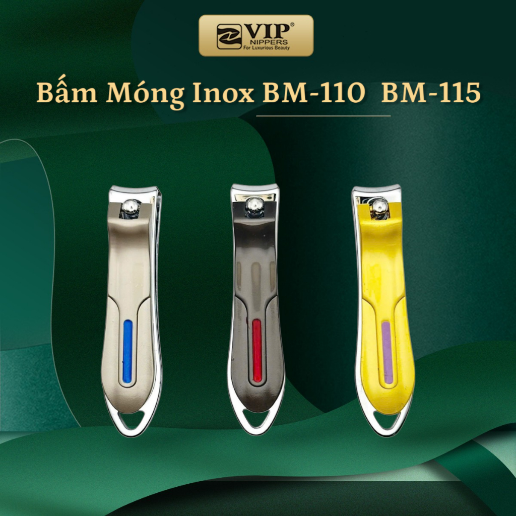 Bấm Móng Inox VIP, BM-110(Nhỏ), BM-115(Lớn) Đa Năng (Có Dũa Móng)