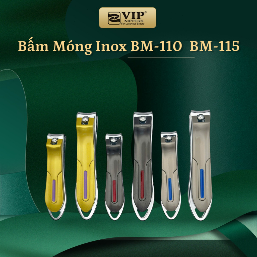 Bấm Móng Inox VIP, BM-110(Nhỏ), BM-115(Lớn) Đa Năng (Có Dũa Móng)