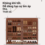 Tủ giày tre nhiều tầng tủ để giày dép gỗ tại hộ gia đình khí không mùi kệ giày gỗ giá đựng giày dép — ảnh 6
