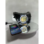 Pha Wave ( Chính Hãng ) Độ Bi Sẵn E11+ Viền Đen Mẫu Mới Công Xuất 70W , Mắt Quỷ App + Vòng 3D Trắng ( Bảo Hành 24 Tháng) — ảnh 2