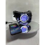 Pha Wave ( Chính Hãng ) Độ Bi Sẵn E11+ Viền Đen Mẫu Mới Công Xuất 70W , Mắt Quỷ App + Vòng 3D Trắng ( Bảo Hành 24 Tháng) — ảnh 4
