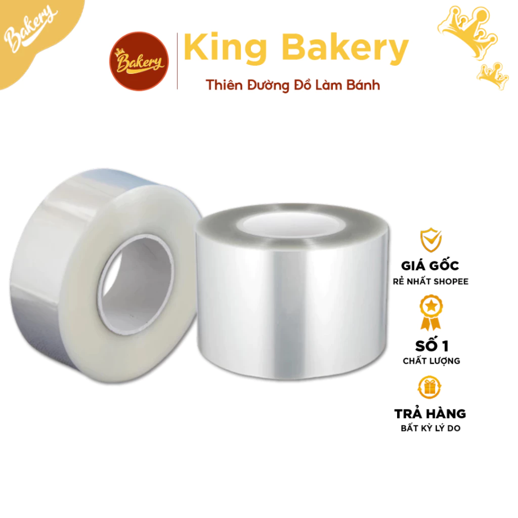 Cuộn 1kg Mica mềm/ cứng trong suốt bọc thành bánh Mouse, màng Mica cuốn thành bánh 6cm, 8cm