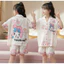 Đồ Bộ Mặc Nhà Cộc Tay Bé Gái Pijama Chất Vải Lụa Latin Cao Cấp Siêu Mềm, Mát