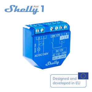 Shelly Plus 1 | Wlan & Bluetooth Smart Relais Schalter - 16A | Trockenkontakt | Lichtschalter | Hausautomation