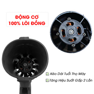 [CHÍNH HÃNG] Máy Thổi Phản Lực BOSHUN Siêu Khỏe, Chuyên Thổi Lá, Bụi, Rác,..., Động Cơ 100% Lõi Đồng, Chân Pin Phổ Thông