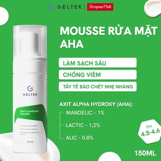 Sữa Rửa Mặt Dạng Bọt AHA Geltek 150ml - Sạch Sâu, Mờ Mụn, Kiềm Dầu, Da Mịn Màng