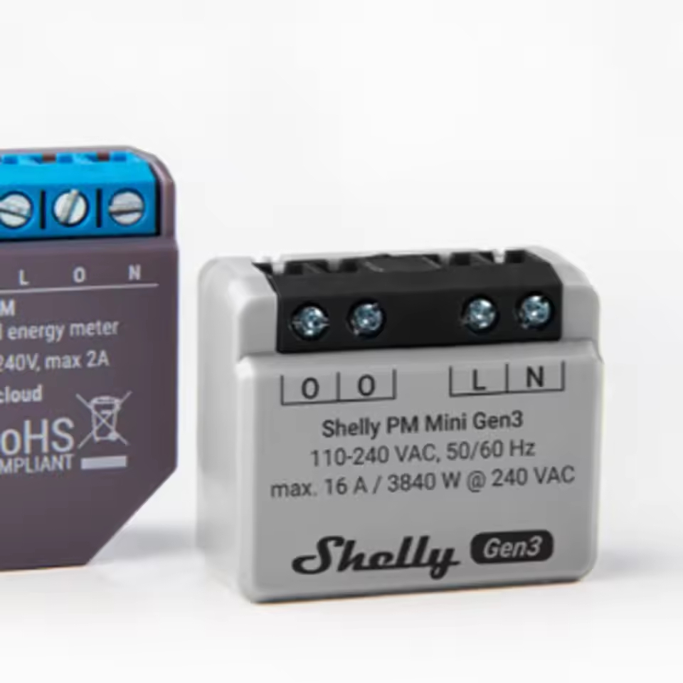 Shelly PM Mini Gen3 là đồng hồ đo công suất thông minh 1 kênh, 16A kết nối Wi-Fi và Bluetooth