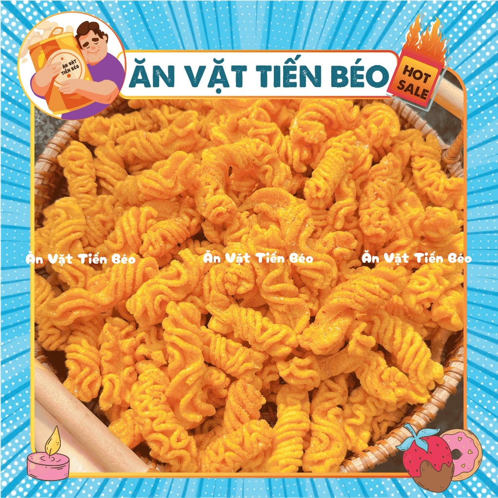 Snack Bạch Tuộc Nướng Cay, Bim Bim Râu Mực Cay, Snack đồ ăn vặt