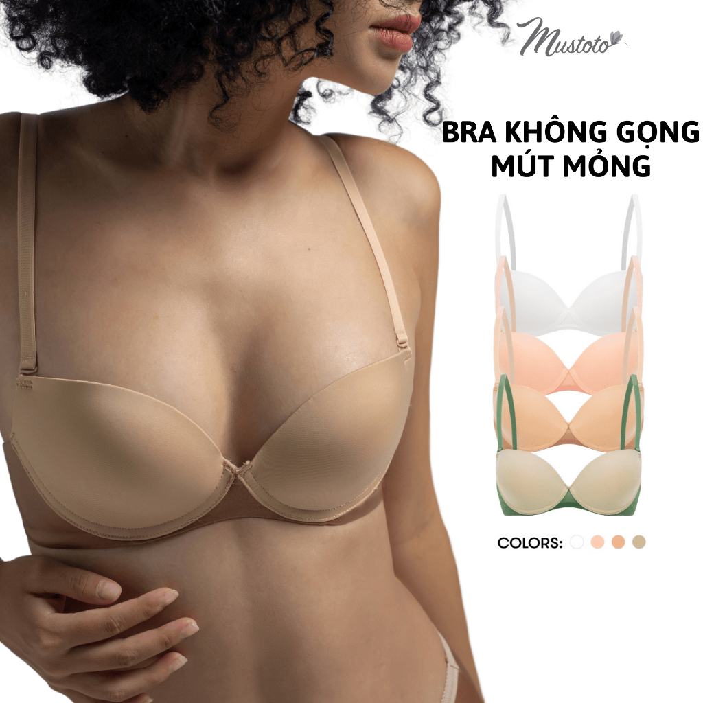 Ảnh Áo Lót Nữ Mustoto Kaia Mút Mỏng Không Gọng Nâng Ngực Siêu Thoải Mái Thoáng Mát (MA36) 1