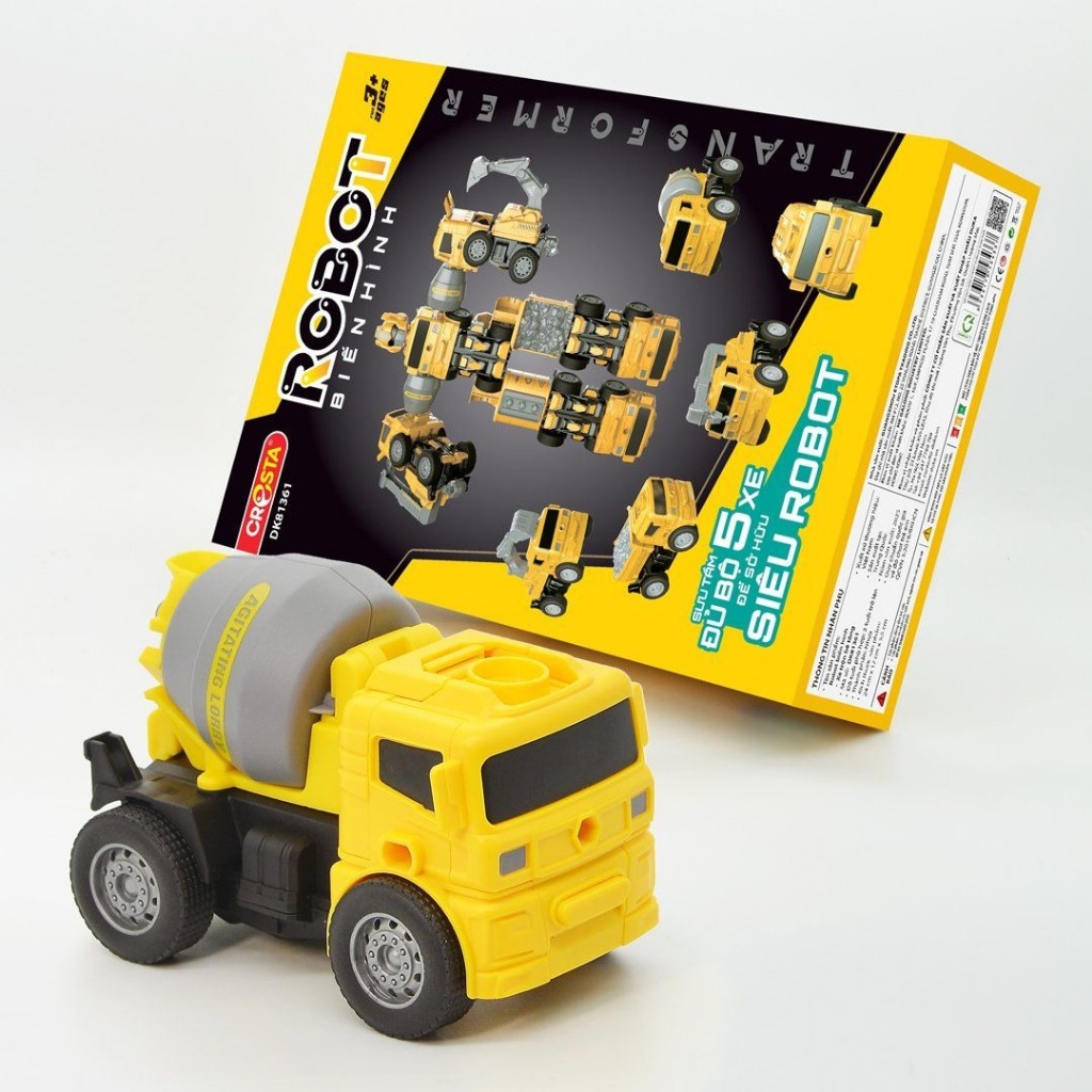 Ảnh Đồ Chơi DUKA: Robot Biến Hình – Xe Cẩu/Xe Xúc/Xe Bồn/Xe Ben/Xe Trộn Bê Tông 2
