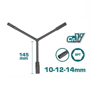 ĐỒ NGHỀ TOTAL Thanh vặn tay cầm chữ Y 08-10-12MM và 10-12-14MM  <HÀNG CHÍNH HÃNG>