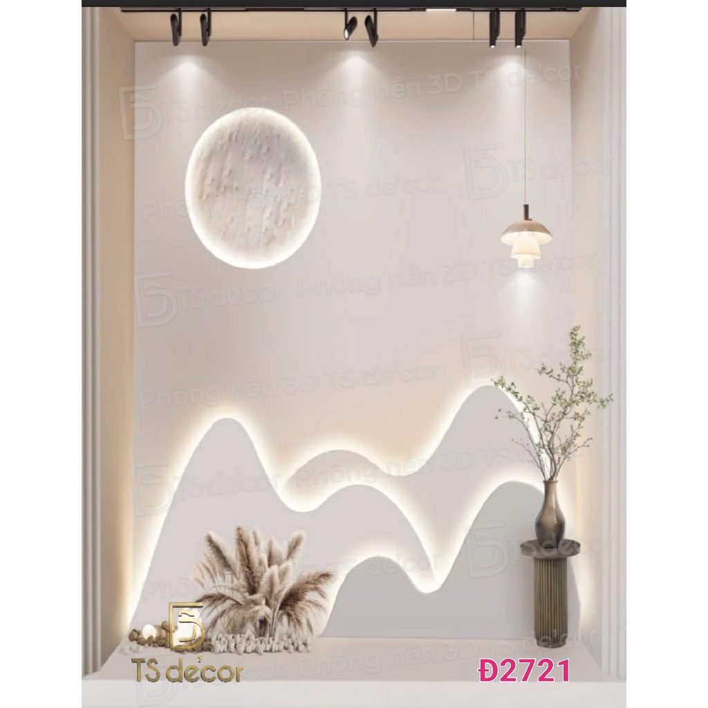 Phông nền 3D 5D hỗ trợ livestream chụp ảnh sản phẩm giả LED giả lam sóng nhiều mẫu kích thước