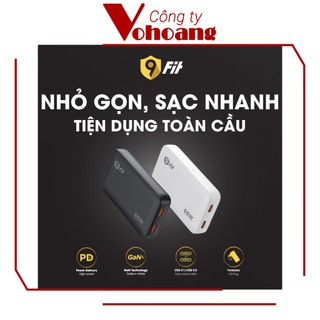 Củ Sạc Nhanh 9FIT Slim PD 65W 2 Cổng USB-C GaN Siêu Mỏng Tương Thích Điện Thoại Laptop