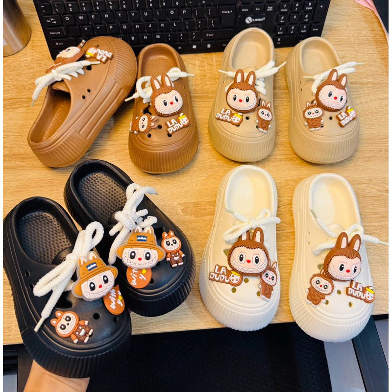 Dép sục thắt dây dạng thể thao siêu nhẹ cho bé gái hình Capybara dễ thương