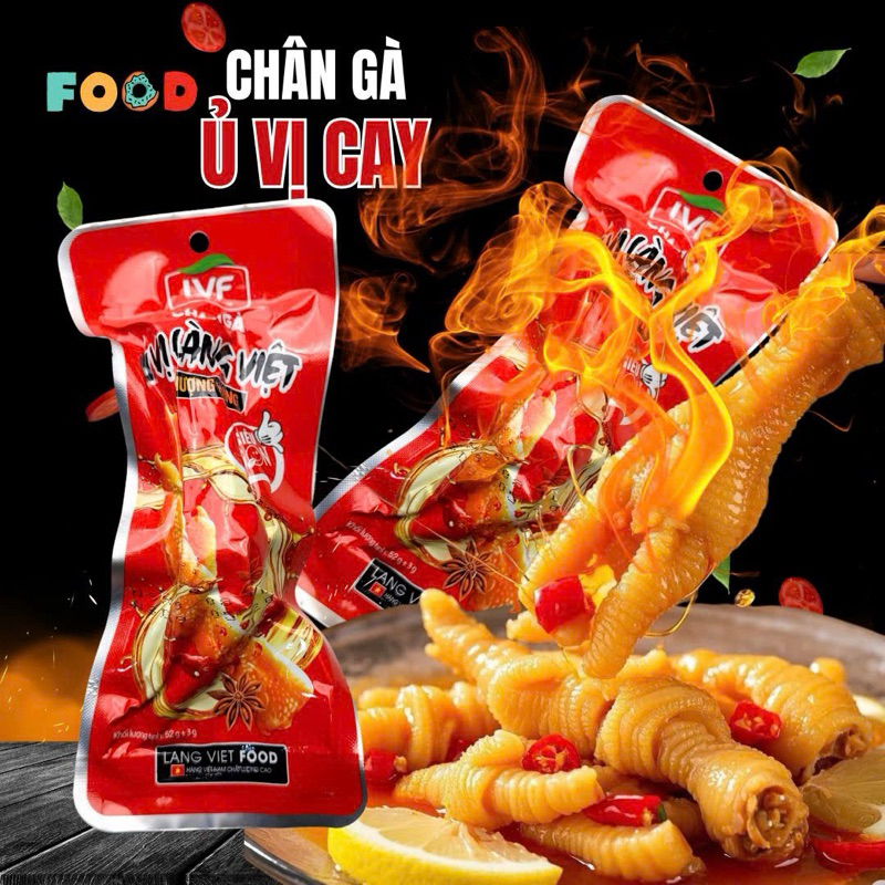 Combo 5 Chân gà ủ vị X2 loại 2 chân 52g
