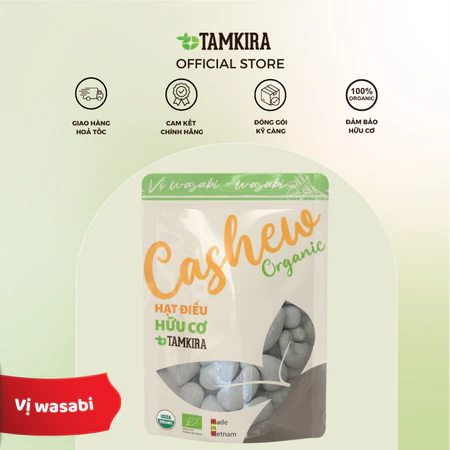 Hạt điều hữu cơ Vị Wasabi 120/200g - Hạt điều thượng hạng từ Bình Phước