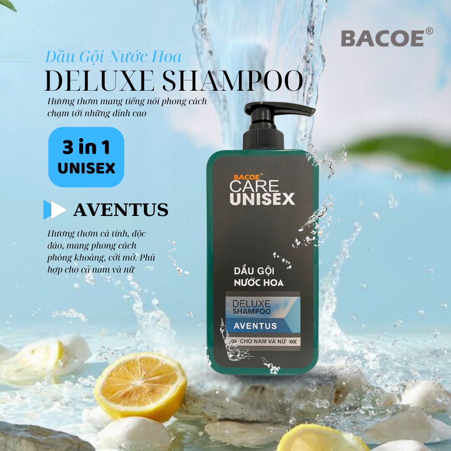 DẦU GỘI NƯỚC HOA NAM độc đáo phong cách mùi hương 5 mệnh KIM MỘC THỦY HỎA THỔ