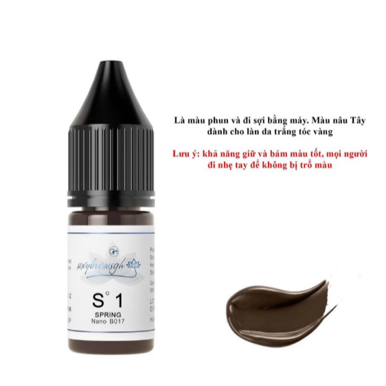 Mực GH Chính Hãng – Chai Mini, Fullsize & 5ml, Chuyên Dùng Đi Sợi Mày, Hairstroke, Phun Xăm Thẩm Mỹ