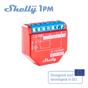 Shelly Plus 1PM WLAN & Bluetooth Relais Schalter mit Strommessung - 16A Lichtsteuerung Funktioniert