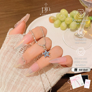 Dây Chuyền Mặt Ngôi Sao PJN Xanh Pha Lê Sang Trọng – Phụ Kiện Nữ Phong Cách Hàn Quốc, Đeo Đi Chơi Đi Làm Đều Đẹp VC01