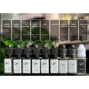 Mực GH Chai Vuông Chiết 5ml Chính Hãng – Chuyên Đi Sợi, Hairstroke, Điêu Khắc, Phun Xăm Thẩm Mỹ