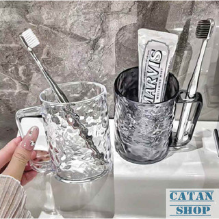 Cốc Đựng Bàn Chải Đánh Răng Vân Pha Lê 300ml Nhựa Arcrylic độc đáo, Ly Uống Nước Sang Trọng
