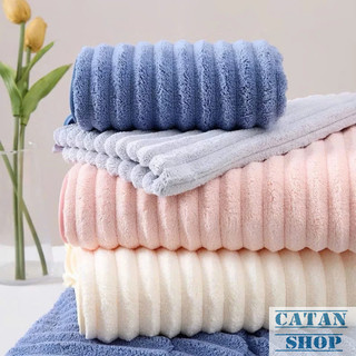 Khăn Tắm 70x140cm Sóng Nước Siêu Thấm Hút Microfiber Cao Cấp, Mềm Mịn, Kháng Khuẩn Tốt-GD907-KTam-SN140