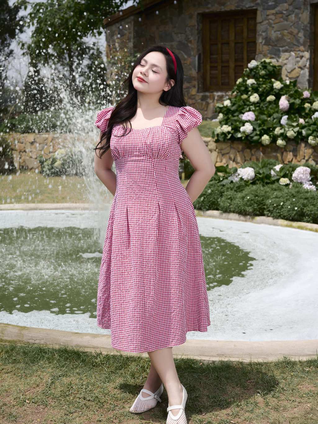 Ảnh Đầm caro BIGSIZE (55kg đến 95kg) – 25HYD226 - [BU Bigsize Young] 2