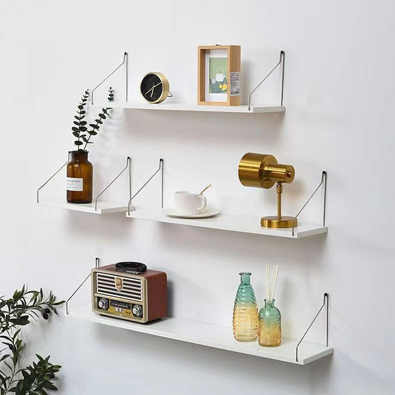 Kệ gỗ treo tường trang trí không cần khoan, tặng kèm móc treo Inox và kèm đinh gắn lên tường dễ dàng