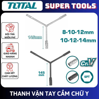 ĐỒ NGHỀ TOTAL Thanh vặn tay cầm chữ Y 08-10-12MM và 10-12-14MM  <HÀNG CHÍNH HÃNG>