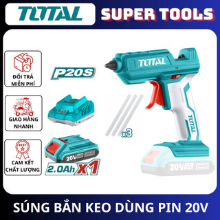 TOTAL Súng bắn keo dùng pin 20V TGGLI2001 kèm pin sạc