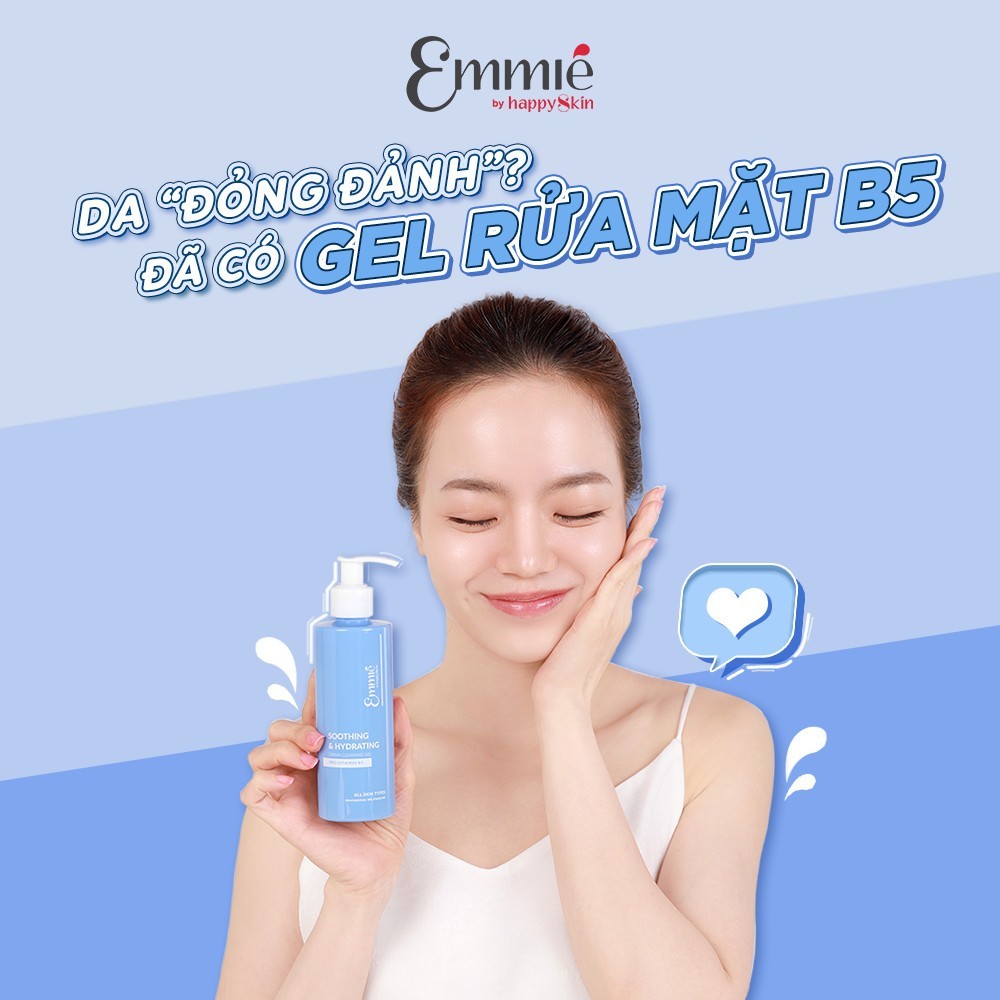 Ảnh [KOL LIVE] Gel Rửa Mặt Dịu Nhẹ Cấp Ẩm Sâu Emmié Soothing & Hydrating Derma Cleansing 180ml 4