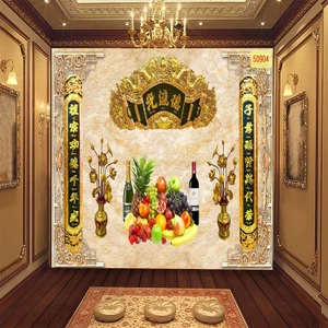 Tranh Dán Cho Bàn Thờ Gia Tiên, In 3D Vải Lụa Chống Nước Mẫu Đẹp Bán Chạy