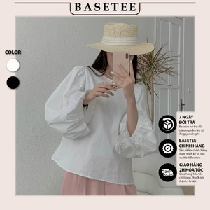 Áo tay bồng nữ đơn giản nhẹ nhàng dễ thương freesize 65kg Basetee