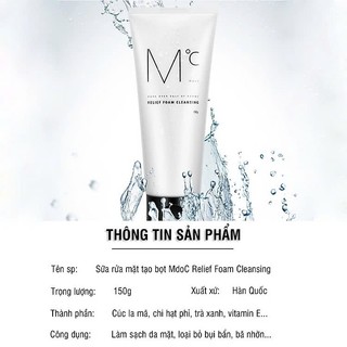 [DÀNH CHO NAM] Sữa Rửa Mặt Cho Nam Loại Bỏ Bã Nhờn Bụi Bẩn Trên Da MdoC Relief Foam Cleansing 150g