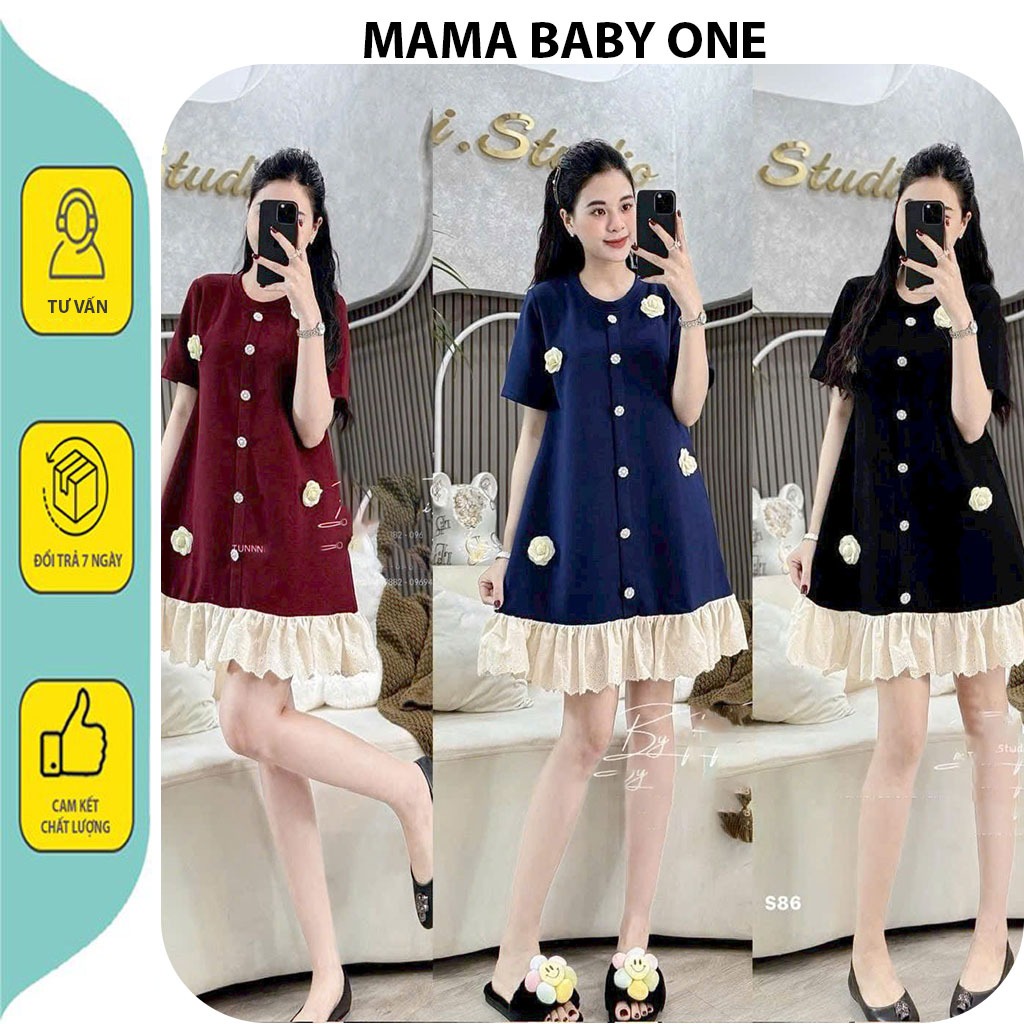 Đầm váy bầu MAMA BABY ONE X319 thời trang công sở thiết kế dáng suông ...